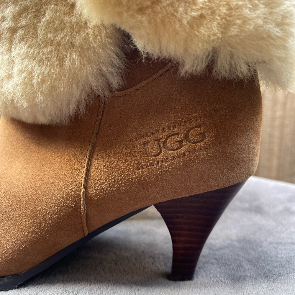 UGG Women's Tan Heeled Boots